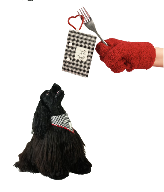 Pēnut Black & White Ear Snood, Bandana & Walk Pouch