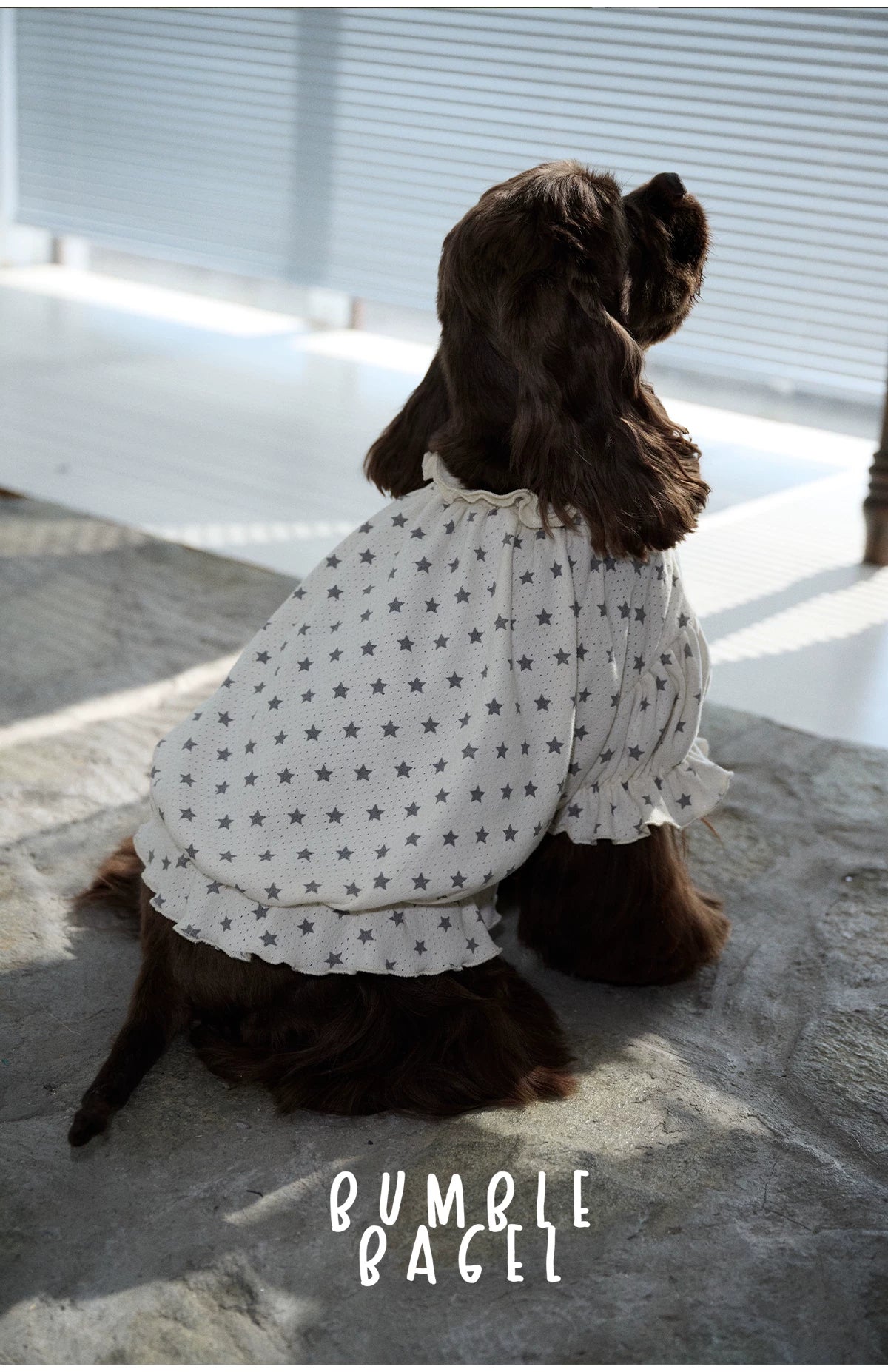 Bumble Bagel Starry Serenade Puff Sleeve Romper