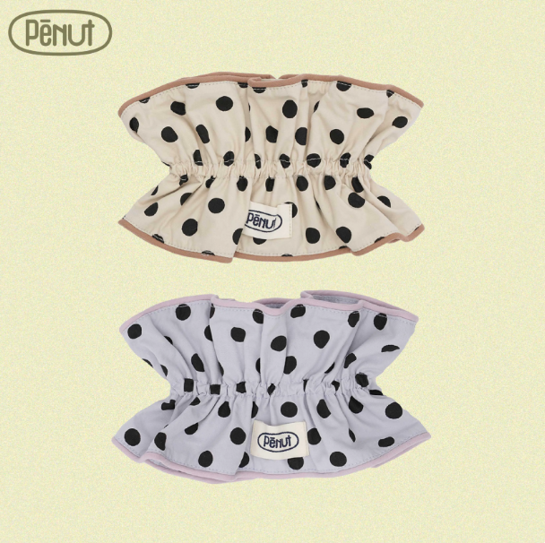 Pēnut Polka Dot Ruffle Neck Collar