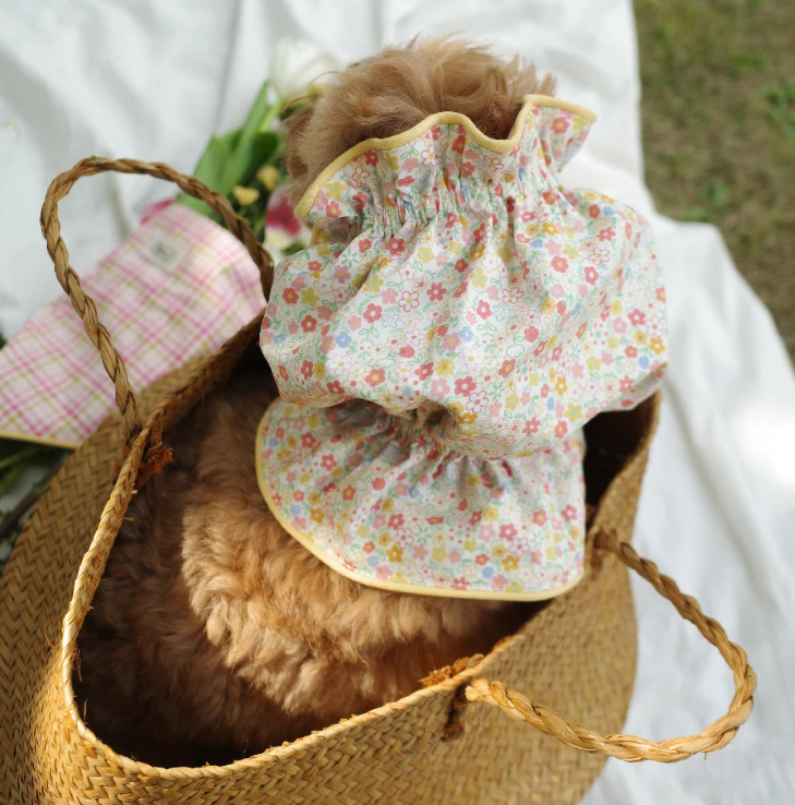Pēnut Floral Ear Snood & Gingham Bandana