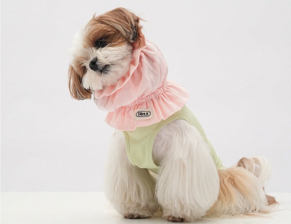 Pēnut Summer Bubble Cotton Ear Snood- Green & Pink Tones