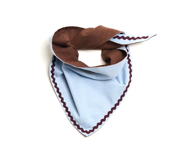 Pēnut Light Chocolate Ear Snood & Blue Bandana