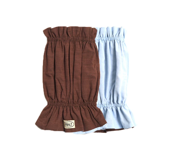 Pēnut Light Chocolate Ear Snood & Blue Bandana