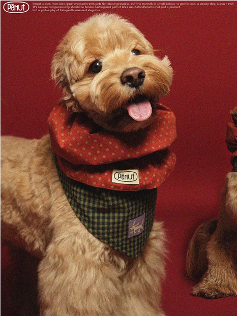 Pēnut Holiday Berry Ear Snood & Bib-Style Bandana