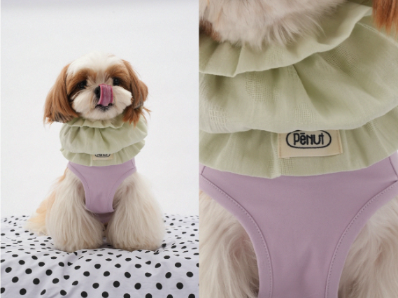 Pēnut Summer Bubble Cotton Ear Snood- Green & Pink Tones
