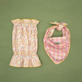 Pēnut Floral Ear Snood & Gingham Bandana